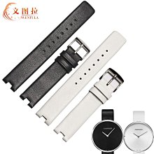 替換錶帶 代用錶帶 真皮錶帶 適配化石Fossil女士真皮U型口ES4119 ES4000黑白棕紅8mm 歷史價格詳細信息