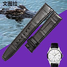 替換錶帶 文圖鱷魚皮錶帶代用卡地亞 Roadster跑車專用錶帶真皮手錶帶男女 歷史價格詳細信息