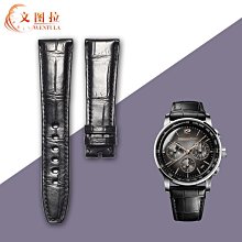 替換錶帶 文圖鱷魚皮錶帶代用卡地亞 Roadster跑車專用錶帶真皮手錶帶男女 歷史價格詳細信息