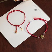 紅繩情侶手鍊 紫金硃砂平安扣 女本命年古早手串紫金硃砂紅繩編織手繩-玲瓏心飾 歷史價格詳細信息