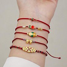 五帝錢紅繩手鍊 開運手鍊 五帝錢手鍊 編織手鍊 古帝錢紅繩手鍊 歷史價格詳細信息