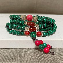 朱砂108顆手串念珠本命年民族風飾品禮物男女多圈紫金砂手鏈 歷史價格詳細信息