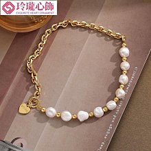 18K 天然珍珠項鍊 黃K金 白K金 墜鍊 歷史價格詳細信息
