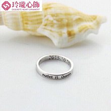 戒指簡約英文字母戒指女男潮時尚氣質鈦鋼食指不掉色指環太鋼素圈戒指 歷史價格詳細信息