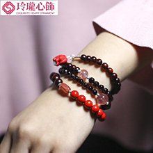 石榴石手鍊女多圈正品天然酒紅水晶貔貅轉運手串生日情人節禮物。~善緣堂 歷史價格詳細信息