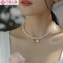 【晴沐代購】珍珠吊墜項鍊ins嘻哈甜酷辣妹高級設計感小眾鎖骨鏈 A5G- 歷史價格詳細信息