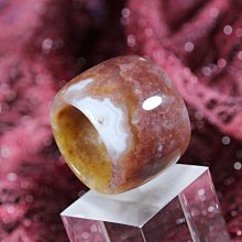 玉髓緣 扳指 巴西.俏色．玉髓板指( 國際圍22 號 內徑22.5 mm)，編號-R25 歷史價格詳細信息