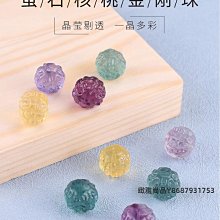 天然彩色螢石貓咪頭帶扣款手串配珠手鏈串珠手工diy 材料飾品配件【緻雅尚品】 歷史價格詳細信息