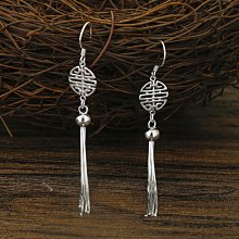 民族風流蘇耳環長款無耳洞耳夾復古純銀走秀耳墜配旗袍氣質耳飾女 歷史價格詳細信息