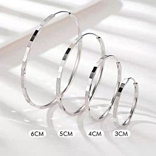 Coppii 服飾运动999純銀大耳圈耳環女新款潮韓國氣質網紅爆款圓圈圈真銀圓環耳飾 歷史價格詳細信息