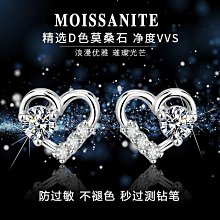 莫桑石耳釘女仿真鉆石耳骨釘牛頭款18k金玫瑰金四爪簡約單鉆耳飾--鴻運飾品 歷史價格詳細信息