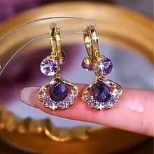 Coppii 服飾运动小眾設計2022春夏新款鑲鉆金色大圈圈耳環小眾設計名媛高級感耳飾 歷史價格詳細信息