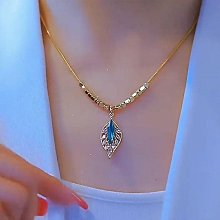 Coppii 服飾运动綠色葉子項鏈2023新款潮輕奢高級時尚氣質防過敏金枝玉葉鎖骨鏈女 價格比較,價格查詢,歷史價格詳細信息