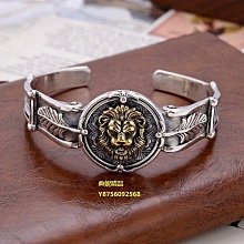 純銀手鐲 全新款 男士霸氣獅子個性定制手鐲 寬24 內徑65mm 重約71.8g 歷史價格詳細信息