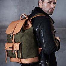『皮皮創』原創設計手作帆布包。手工意大利植鞣牛皮拼接撞色軍綠色帆布復古加厚大容量帆布托特包 歷史價格詳細信息