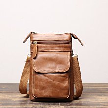 拓荒者革製所。男士真皮多功能腰包植鞣皮女單肩包大容量魄力腰包牛皮斜背包 歷史價格詳細信息