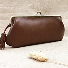 古董手拿包 金口包 復古 早期 酒紅色荔枝紋 皮革包 小包包 歷史價格詳細信息