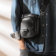 拓荒者革製所。男士真皮多功能腰包植鞣皮女單肩包大容量魄力腰包牛皮斜背包 歷史價格詳細信息