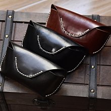 眼鏡盒復古頭層牛皮盒真皮包植鞣革收納袋個性多功能手工保護套 歷史價格詳細信息