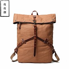 『皮皮創』原創設計手作帆布托特包。意大利進口頭層植鞣牛皮拼接重磅加密帆布大凱莉包 手提側背斜背包 時尚撞色牛皮帆布鉑金包 歷史價格詳細信息