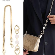 包配件 包帶 包鏈適用蔻馳coach丹寧麻將包包延長鏈子改造腋下包肩帶珍珠鏈條配件 歷史價格詳細信息