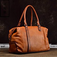 『皮皮創』原創設計手作真皮旅行包。英倫風復古黑色頭層植鞣牛皮短途旅行袋手提單肩斜背包大容量都市運動健身包出差商務休閒包男 歷史價格詳細信息