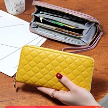 錢包女新款防盜刷長版pu兩折超薄款簡約時尚信用卡拉鍊搭扣手拿包 歷史價格詳細信息