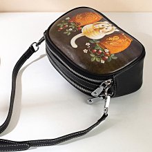 真皮女包2023新款時尚印花水桶包百搭斜挎包大容量軟皮中年媽媽包 歷史價格詳細信息