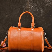 頭層牛皮波士頓枕頭包2024新款百搭真皮女包包單肩斜挎軟皮手提包【zero潮流屋】 歷史價格詳細信息