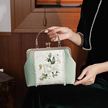 新款包包 時尚手工刺繡繡花手拿包女氣質2023新款宴會禮服旗袍手包鏈條小包 歷史價格詳細信息