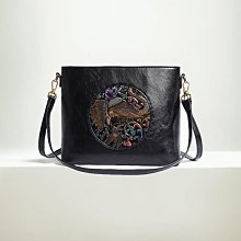 2024新款民族風繡花包帆布孔雀刺繡女包斜背包手提包斜跨包機車包-時尚箱包 歷史價格詳細信息