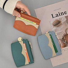 ins卡包錢包一體女短款學生韓版簡約森系復古超薄迷你折疊零錢夾~特價 歷史價格詳細信息
