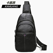 歐美胸包 男款復古頭層牛皮 運動斜背包 大容量 肩前男包 側背包 旅行學生腰包 日系韓版原宿胸背包--麥包包 歷史價格詳細信息