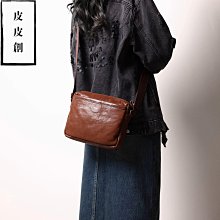 『皮皮創』原創設計手作真皮郵差包。復古頭層植鞣牛皮斜背包高級質感通勤電腦翻蓋書包男女大容量單肩側背包 歷史價格詳細信息