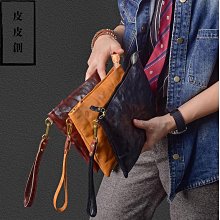 『皮皮創』原創設計手作真皮皺褶單肩包。法式復古頭層植鞣牛皮斜背包高級質感通勤側背包 大容量簡約百搭真皮斜背包 歷史價格詳細信息