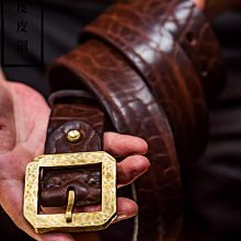 『皮皮創』原創設計手作真皮腰帶。重工重度做舊爆裂紋皺褶工藝頭層牛皮皮帶個性不羈粗礦原生態小眾阿美咔嘰潮男牛皮純銅針扣真皮 歷史價格詳細信息