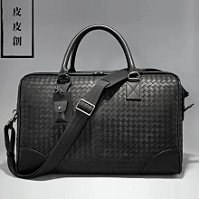『皮皮創』原創設計手作真皮旅行包。英倫風復古黑色頭層植鞣牛皮短途旅行袋手提單肩斜背包大容量都市運動健身包出差商務休閒包男 歷史價格詳細信息