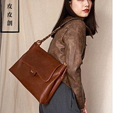 『皮皮創』原創設計手作真皮鏈條包。簡約復古做舊頭層植鞣牛皮迷你小包包小眾百搭真皮質感手提單肩斜背圓筒包 歷史價格詳細信息