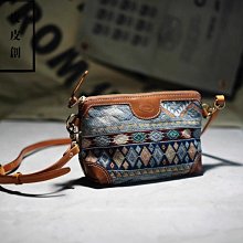 民族風背包女復古立體手工編織文藝布藝包撞色休閑百搭雙肩包~特價 歷史價格詳細信息