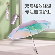太陽傘 女防曬防紫外線兩用遮陽傘 小巧便攜雨傘 摺疊全自動森系ins傘【kiki萌兔兔】 歷史價格詳細信息