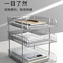 透明桌面文件收納架置物架辦公室桌子書本宿舍雜物抽屜資料整理盒 歷史價格詳細信息