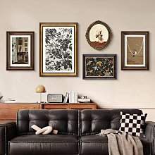 法式復古裝飾畫組合歐式人物沙發背景壁畫歐式小眾組合掛畫餐廳畫 歷史價格詳細信息