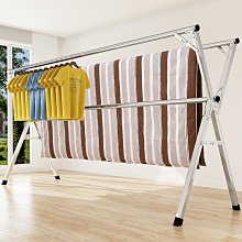 不銹鋼晾衣架落地折疊室內外曬衣架桿臥室家用陽臺涼衣服被子神器摺疊衣架#促銷 #現貨 歷史價格詳細信息