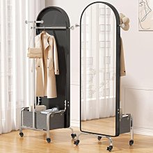 穿衣鏡家用試衣鏡一體衣架客廳臥室旋轉收納多功能玄關全身落地鏡 歷史價格詳細信息