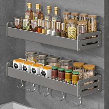 槍灰廚房置物架免打孔壁掛架加寬調味品多功能家用大全收納道 歷史價格詳細信息