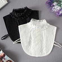 折扣多多！秋冬假領子女百搭假領襯衣領子配毛衣裝飾條紋多功能上衣假襯衫領 歷史價格詳細信息