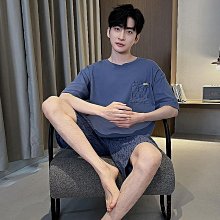 男士睡衣夏季純棉短袖休閒夏天薄款全棉家居服學生套裝圓領2024年滿599免運 歷史價格詳細信息