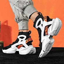 39-46 黑武士男士刀鋒鞋 老爹鞋 韓版高幫休閒鞋 軟底舒適防滑路跑跑鞋 高彈性減震籃球鞋 潮流街頭運動鞋 歷史價格詳細信息