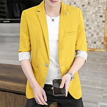 七分袖西裝外套 男袖西裝外套 緊身外套 青年短袖小西裝 男西裝外套 歷史價格詳細信息