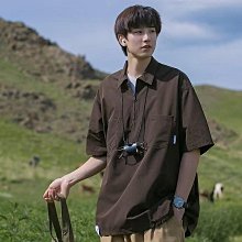 M-2XL夏季男士簡約polo衫短袖寬鬆翻領t恤潮流百搭休閒上衣-22號穿搭 歷史價格詳細信息